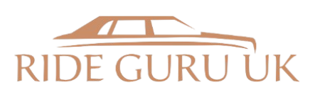 logo-rguk RideGuru UK logo featuring a stylized luxury car icon above the brand name and the slogan 'Ride – Relax – Repeat' in bold typography